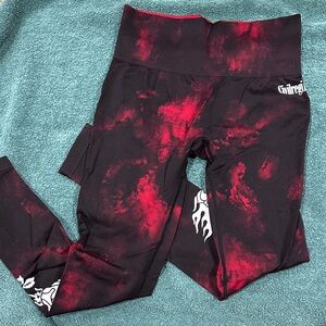 Civil Regime Red and Black Women's Leggings